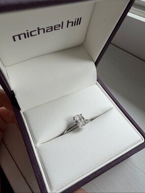 Michael Hill White Gold Solitaire Diamond Ring - White